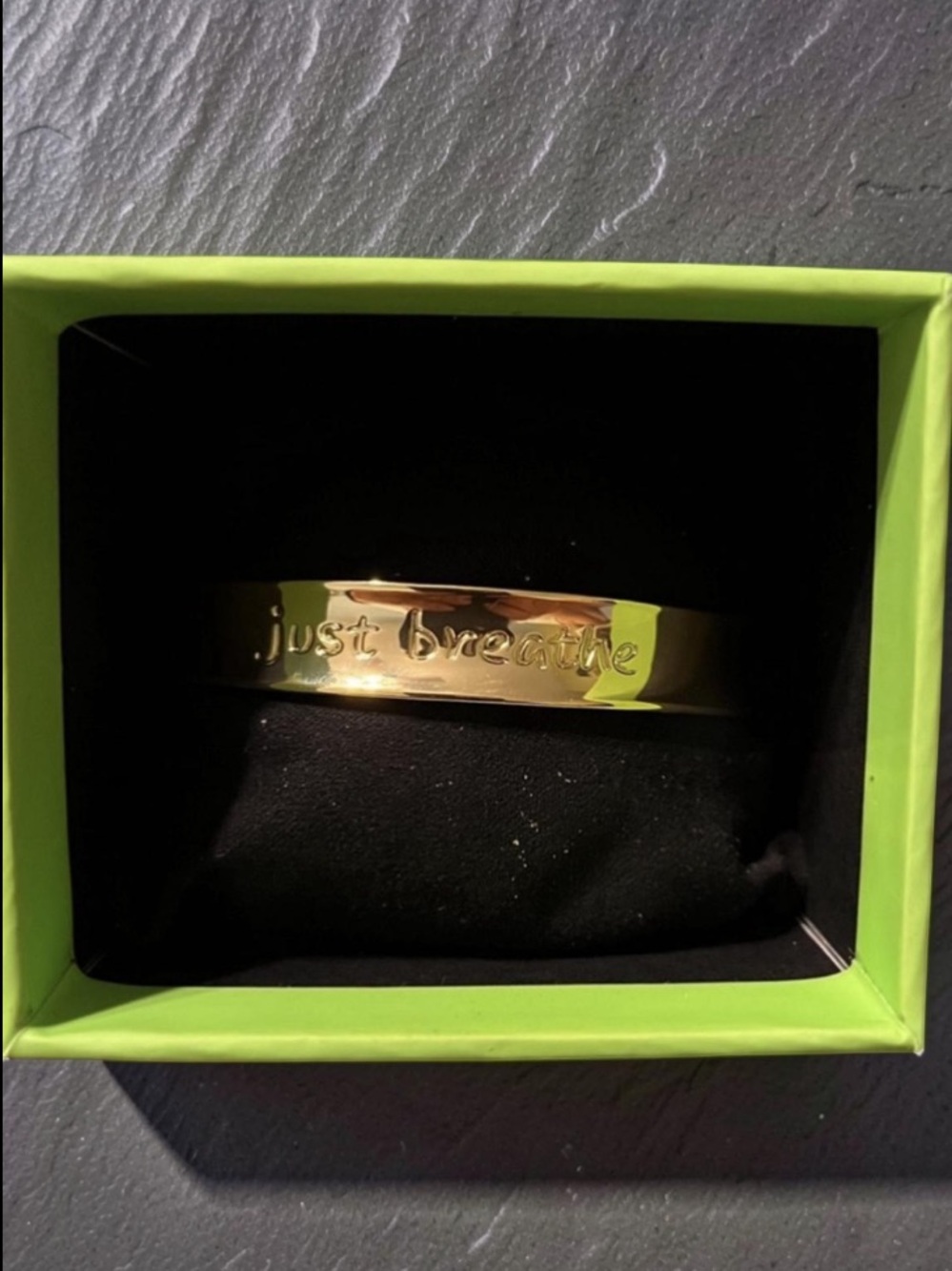Rustic Cuff “Just Breathe” Cuff Bracelet NWOT